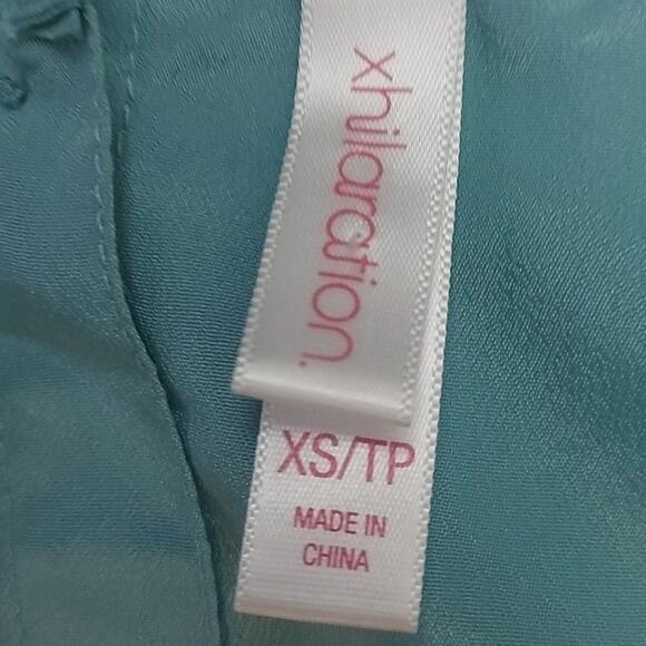 Xhilaration Women's Blue Cut Out Blouse XS Bohemian Castlecore Corporate Siren - Picture 8 of 9